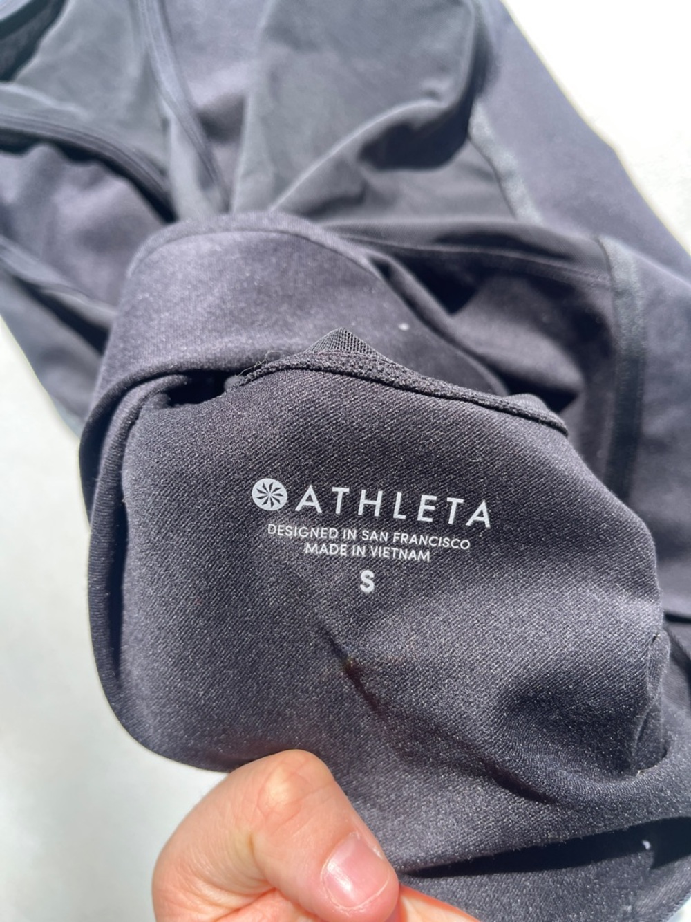 Athleta Black Mesh-Panel Racerback Tank - Picture 3 of 3